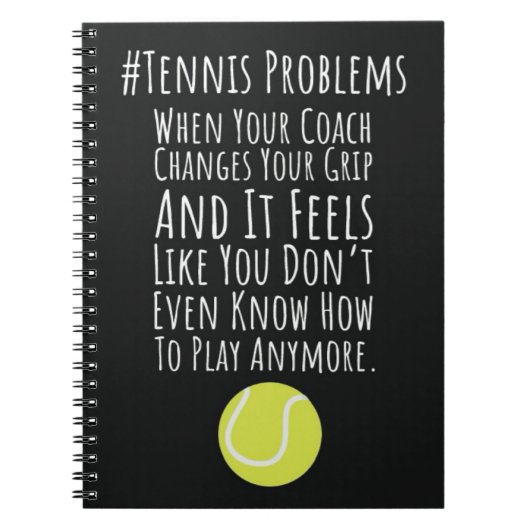 Grappige Tennis Coach Gifts Van Speler Humor Sport Notitieboek (Voorkant)
