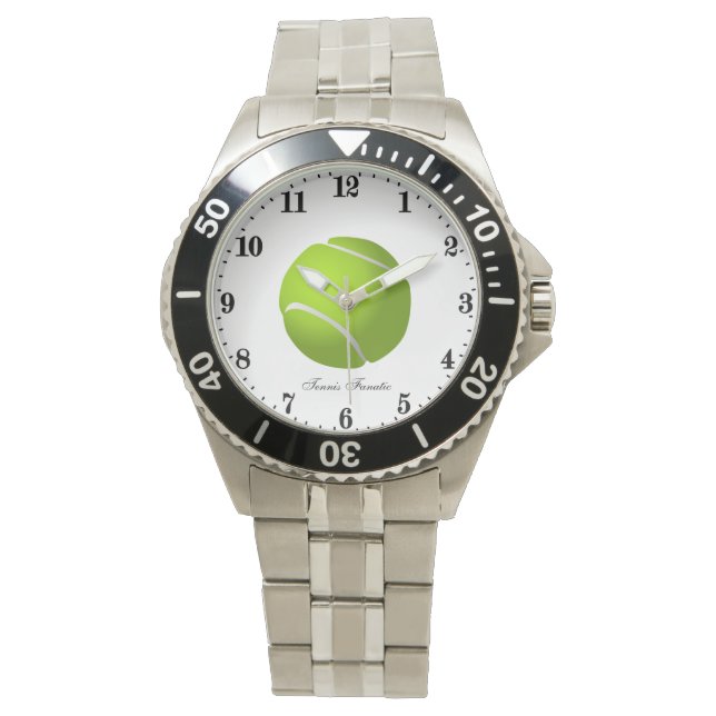 Grappige tennis fanatiekeling aanpasbaar horloge (Voorkant)