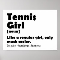 Grappige Tennis Girl Dictionary Definitie