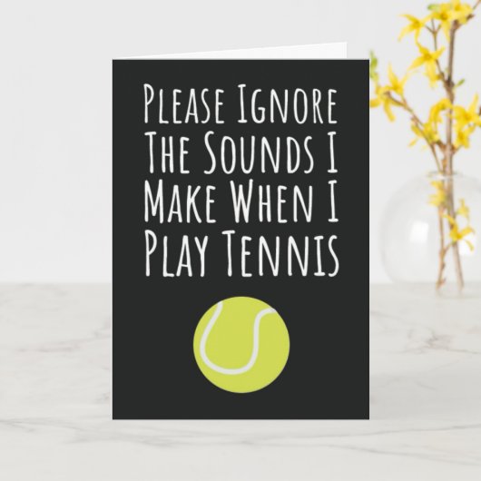 Grappige tennis Kaarten voor haar vrouwen Meisje S (Gele Bloem)