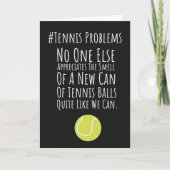 Grappige Tennis Kaarten voor Speler Hof Vriend Hum (Voorkant)