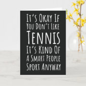 Grappige tennis Kaarten voor sportspeler Humor vri (Gele Bloem)