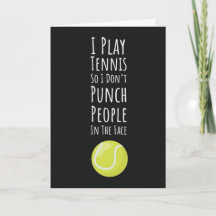 Grappige tennis Kaarten voor vriend speler atleet 
