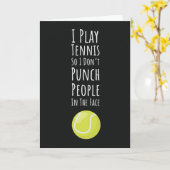 Grappige tennis Kaarten voor vriend speler atleet (Gele Bloem)