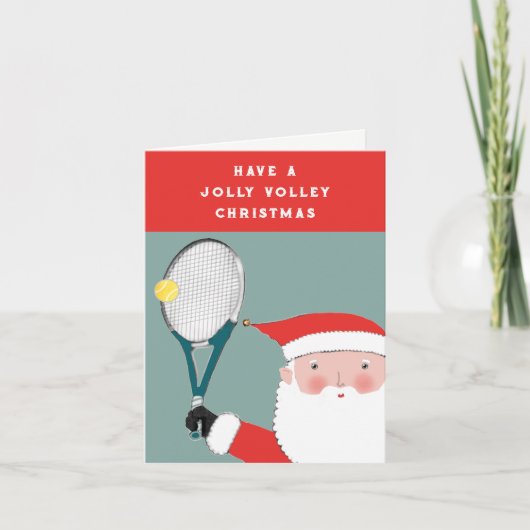 Grappige Tennis Kerst Nieuwjaar Kaarten (Voorkant)
