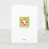 Grappige Tennis Kerstmis Feestdagen Kaart (Achterkant)