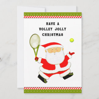 Grappige Tennis Kerstmis Feestdagenkaart