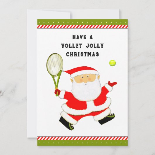 Grappige Tennis Kerstmis Feestdagenkaart (Voorkant)