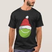 Grappige Tennis Kerstmis Kerstman Verjaardag Famil T-shirt (Voorkant)