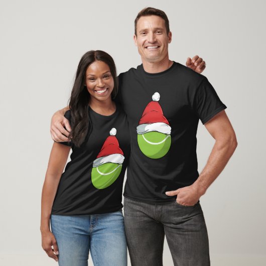 Grappige Tennis Kerstmis Kerstman Verjaardag Famil T-shirt (Unisex)
