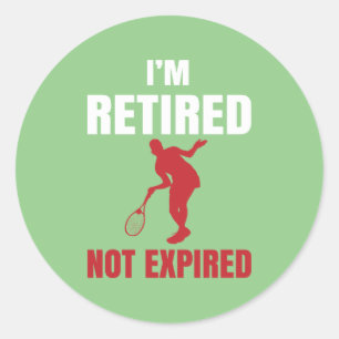 grappige Tennis sport liefhebbers woord kunst gepe Ronde Sticker