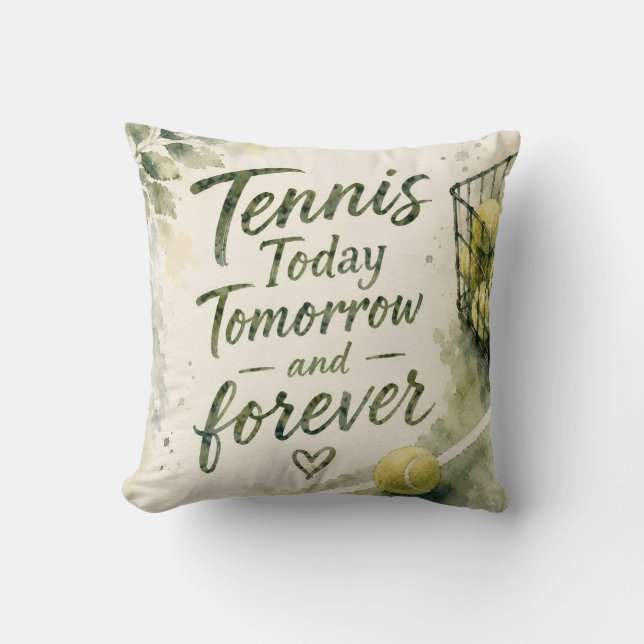 Grappige tennis spreuk  kussen (Voorkant)