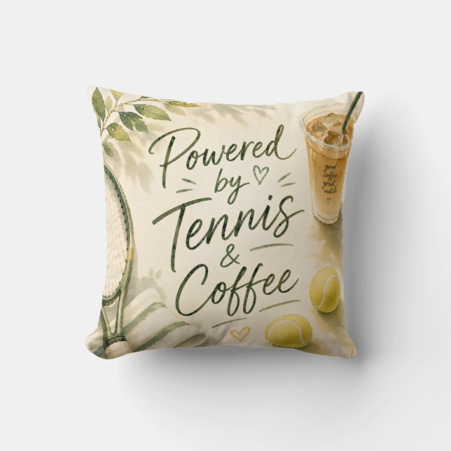 Grappige tennis spreuk  kussen (Voorkant)