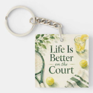 Grappige tennis spreuk sleutelhanger