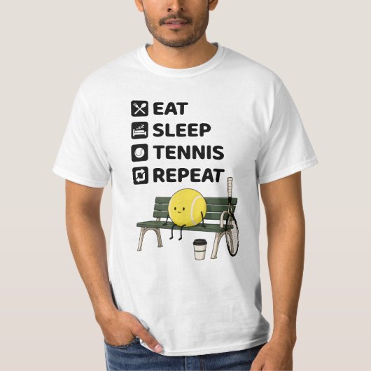 Grappige tennis spreuk t-shirt (Voorkant)
