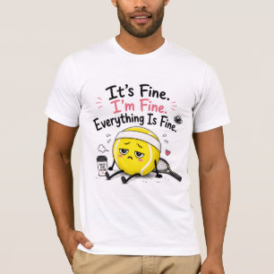 Grappige tennis spreuk t-shirt