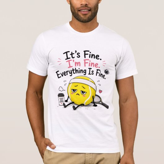 Grappige tennis spreuk t-shirt (Voorkant)