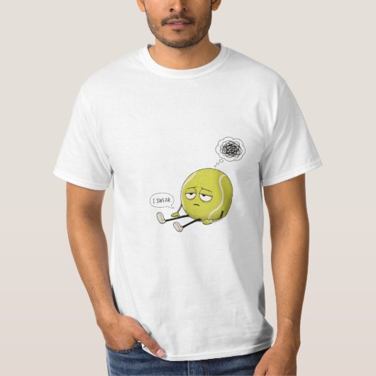 Grappige tennis spreuk t-shirt (Voorkant)