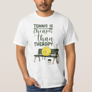 Grappige tennis spreuk t-shirt