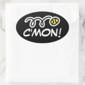 Grappige tennis stickers met aangepaste tekst. (Tas)