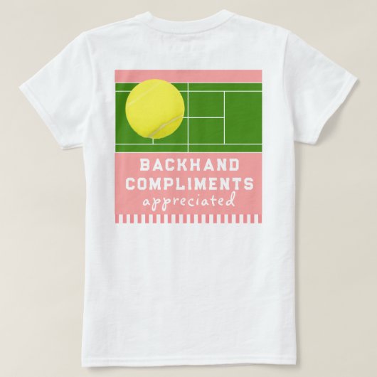 Grappige Tennis T-shirt (Design achterkant)