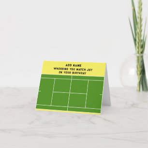 Grappige Tennis Verjaardag Kaart