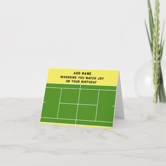 Grappige Tennis Verjaardag Kaart (Voorkant)