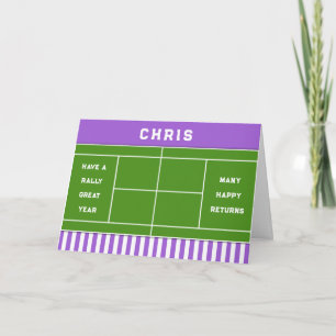 Grappige Tennis Verjaardag Kaart