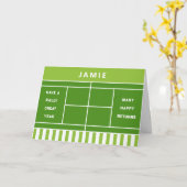 Grappige Tennis Verjaardag Kaart (Gele Bloem)