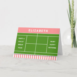 Grappige Tennis Verjaardag Kaart