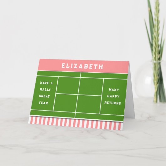 Grappige Tennis Verjaardag Kaart (Voorkant)