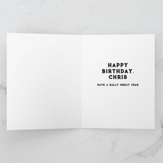 Grappige tennis verjaardagskaarten kaart (Binnen)