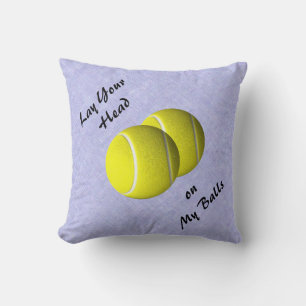 Grappige Tennisbal Sport Mojo Worp Kussen