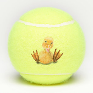 Grappige tennisballen met Happy Yellow Duck - Smil