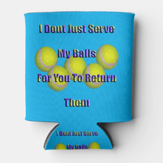 Grappige tennisballen terug, blikjeskoeler (Voorkant)