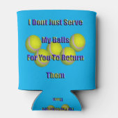 Grappige tennisballen terug, blikjeskoeler (Achterkant)