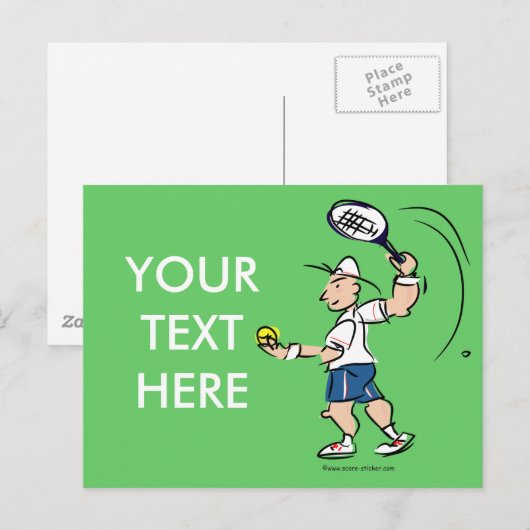 Grappige tenniskaart voor tennisser, vader, coach briefkaart (Voorkant / Achterkant)