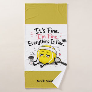 Grappige tennisquote voor tennisverslaafden badhanddoek