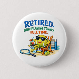 Grappige tennisquote voor tennisverslaafden ronde button 5,7 cm