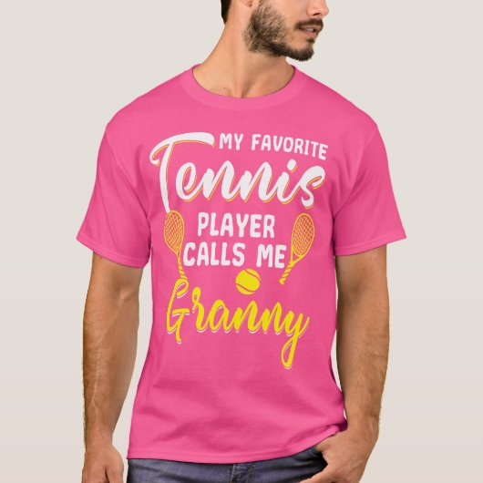 Grappige tennisser Hobby Racquet oma T-shirt (Voorkant)
