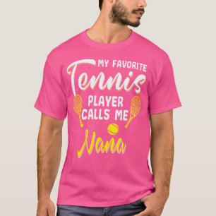 Grappige Tennisspeler Hobby Racquet Nana Oma T-shirt