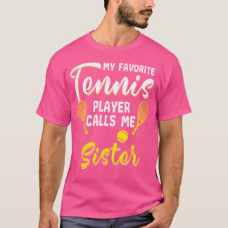 Grappige Tennisspeler Hobby Racquet Sister Sista S T-shirt
