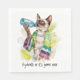 Grappige tennisuitspraak voor kattenliefhebbers servet