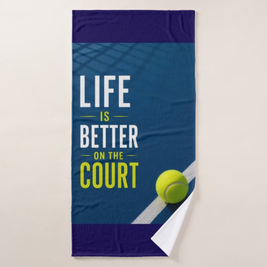 Grappige tennisuitspraak voor speler badhanddoek (Badhanddoek)