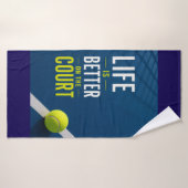 Grappige tennisuitspraak voor speler badhanddoek (Badhanddoek)