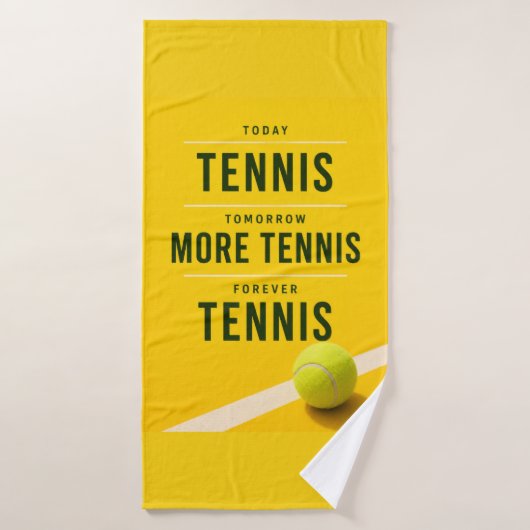 Grappige tennisuitspraak voor speler badhanddoek (Badhanddoek)