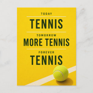 Grappige tennisuitspraak voor speler briefkaart