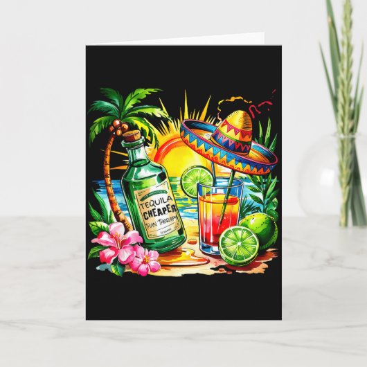 Grappige Tequila Drinken Cinco De Mayo Mexicaans F Kaart (Voorkant)