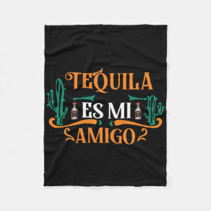 Grappige tequila es mi amigo tequila is mijn vrien fleece deken
