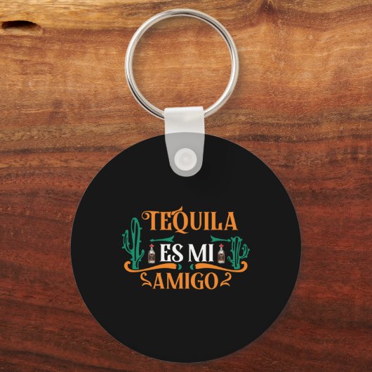 Grappige tequila es mi amigo tequila is mijn vrien sleutelhanger (Voorkant)
